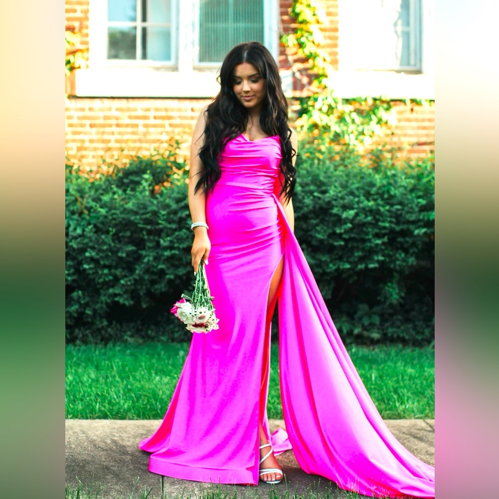 Hot pink with sparkle Prom Dress size 2